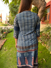 Indigo Designer Ajrakh Kurta