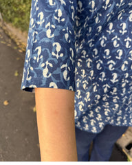 Indigo Ban neck Ambi Short kurti