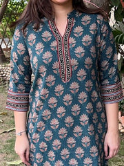Peacock Kantha kurta