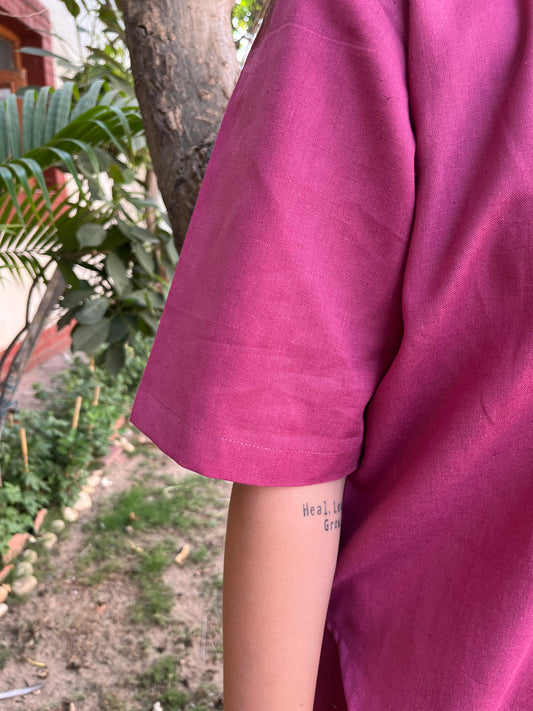 Onion Pink Solid Top - MYSANSKRITAM