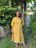 Lemon Buti Basic Kurta - MYSANSKRITAM