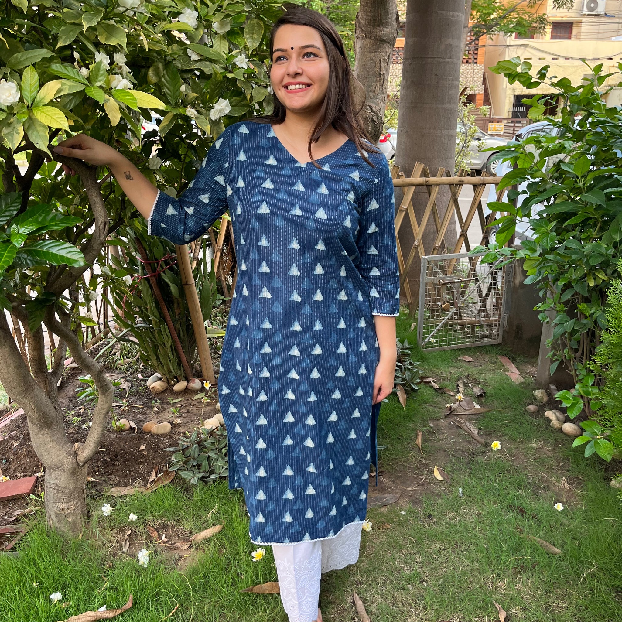 plus size kurta palazzo set