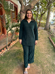 Emerald green coord set (woollen)