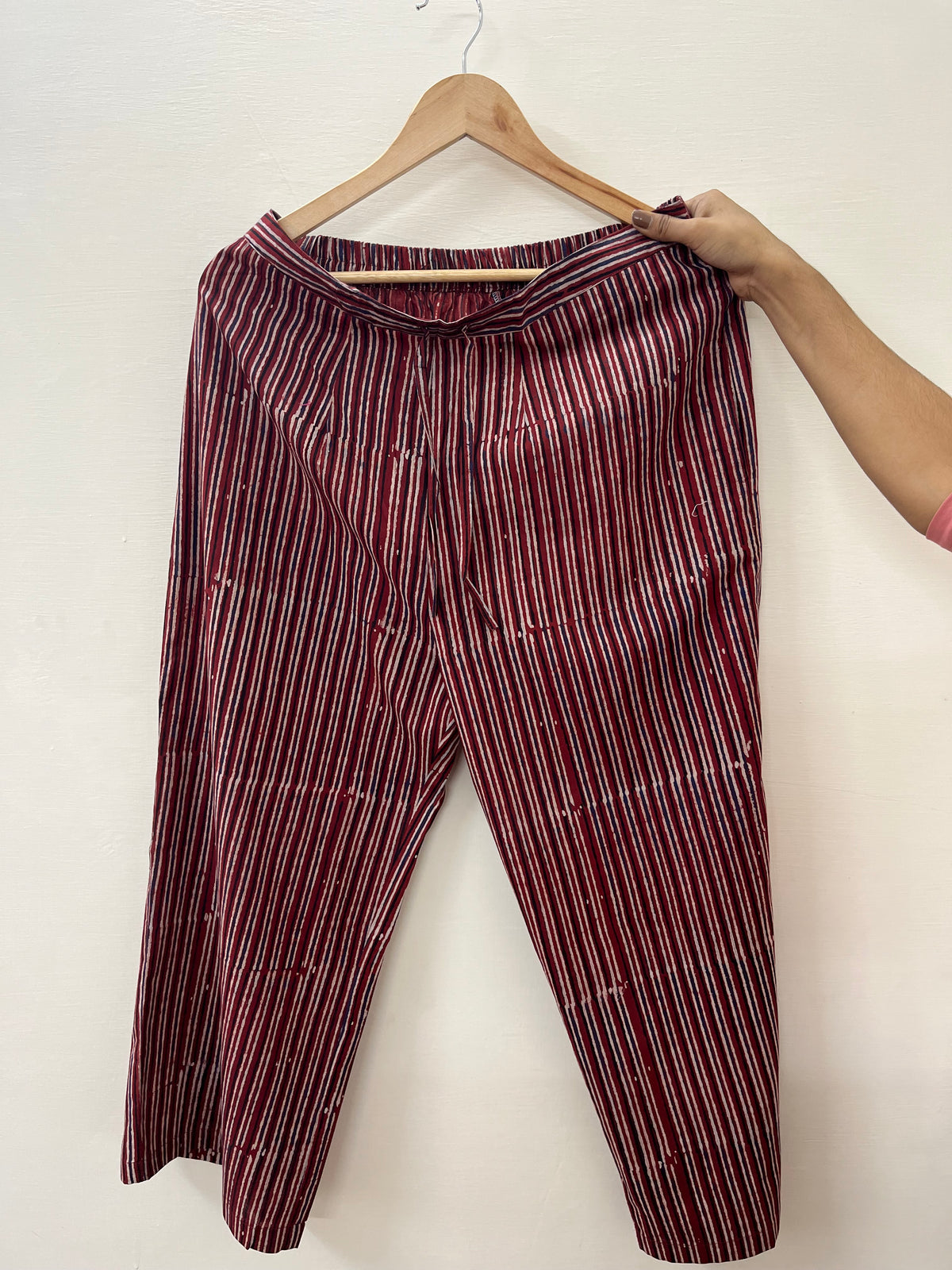 maroon lines palazzo - MYSANSKRITAM