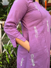 Lavender big ambi aline kurta