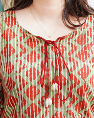 Mehendi green designer kurta duppata set