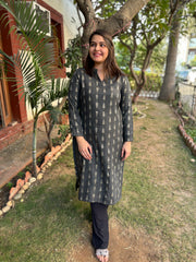 Grey Gold basic Woollen kurta