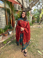 Peacock Floral Spun suit set