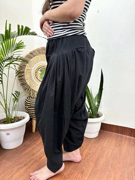 Black overall elastic salwar