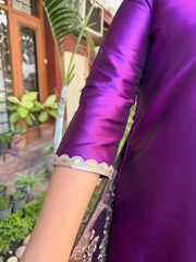 Purple Banarsi Silk Suit Set