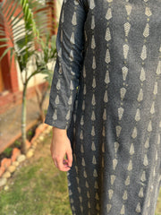 Grey Gold basic Woollen kurta