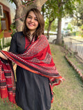 Black Border kurta with South cotton ajrakh duppata - MYSANSKRITAM