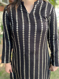 Black Gold basic Woollen kurta - MYSANSKRITAM