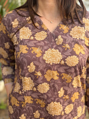 Light purple floral Aline Kurta