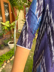 Royal blue ikkat kurta