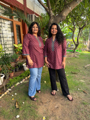 Wine Buti short kurti