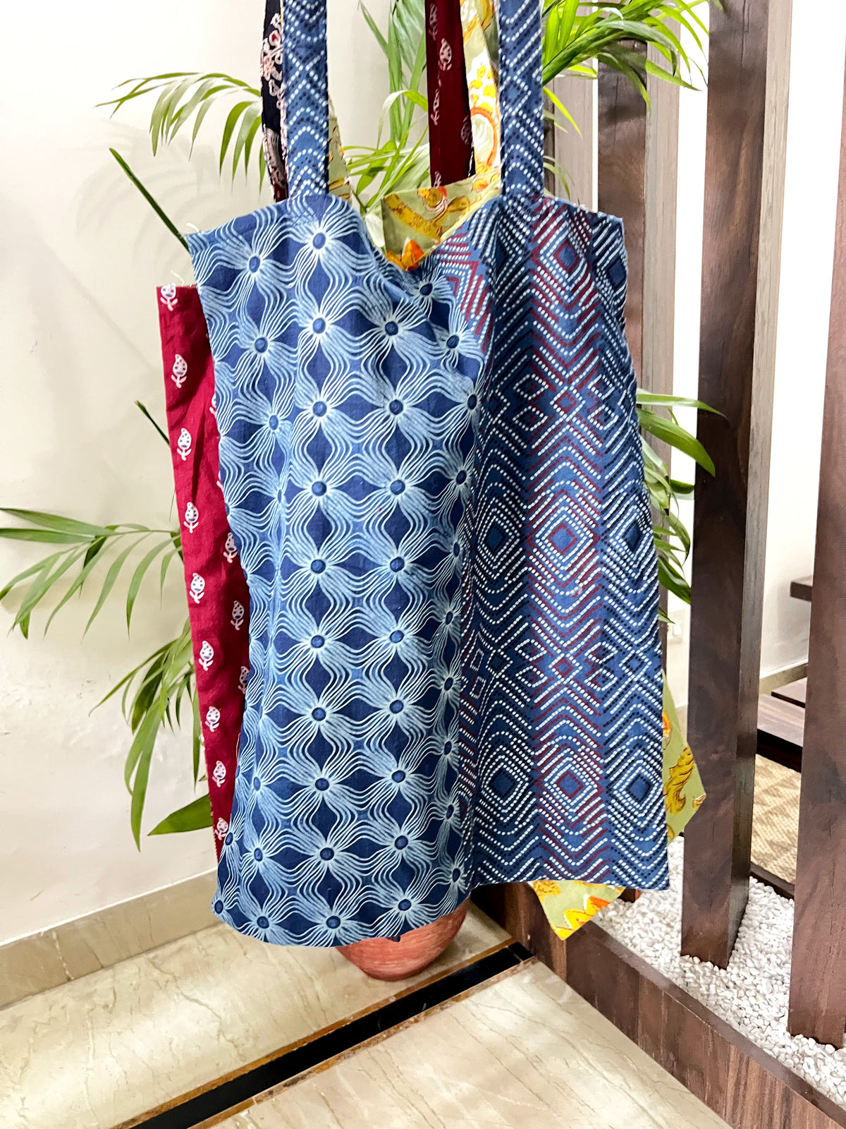 Pack of 4 Mix Print Utility Bag - MYSANSKRITAM