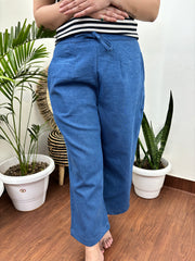 Soft denim indowestern palazzo