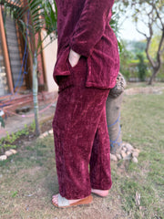 Wine Imported woollen coord set