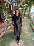 Black Gold basic Woollen kurta - MYSANSKRITAM