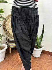 Black overall elastic salwar