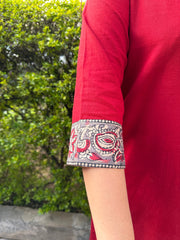 Arohi Classic Kurta sleeve detail by Sanskritam