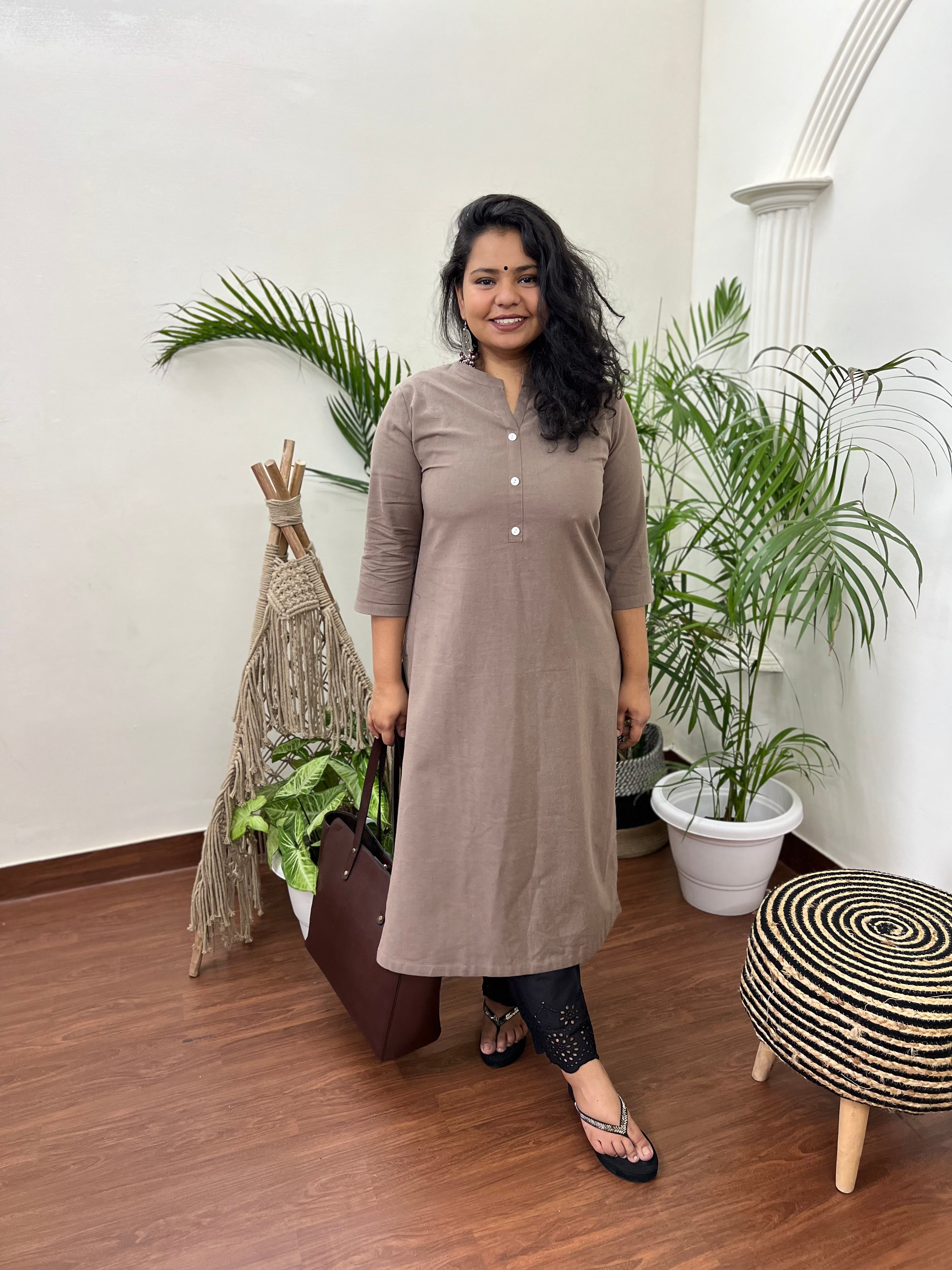 Mouse color basic kurta - MYSANSKRITAM