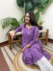 Lavender big ambi aline kurta