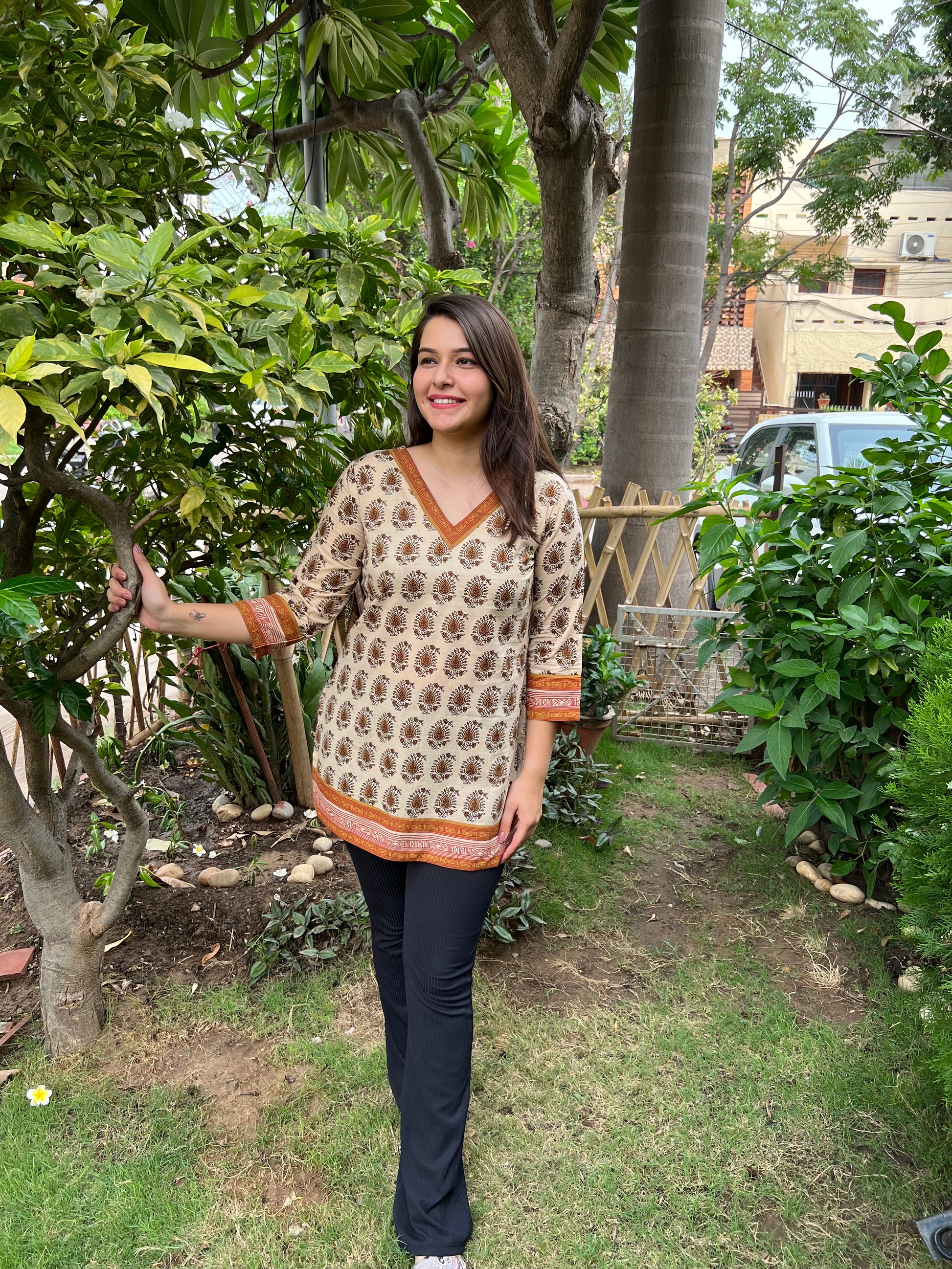 palazzo and short kurti