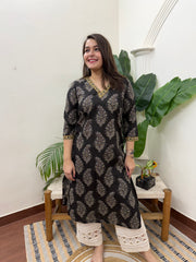 Black Ruhani Kurta