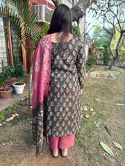 Grey Tussar Silk suit set