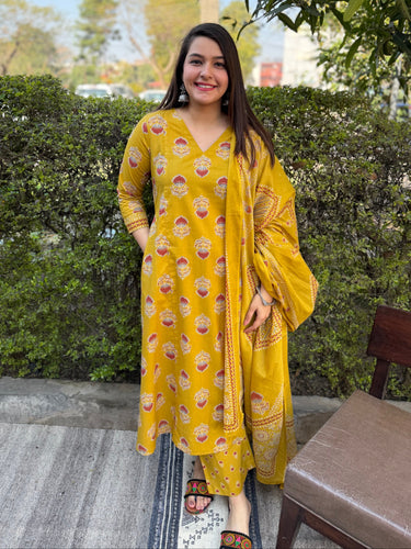 Yellow Rose Aline Full Suit Set