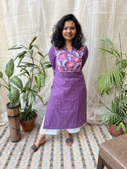 Purple Yoke Basic Kurta