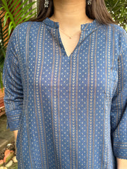 Ink blue south cotton Aline Kurta