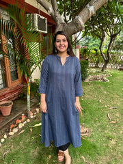 Ink blue south cotton Aline Kurta