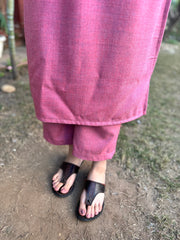 Pink woollen coord set