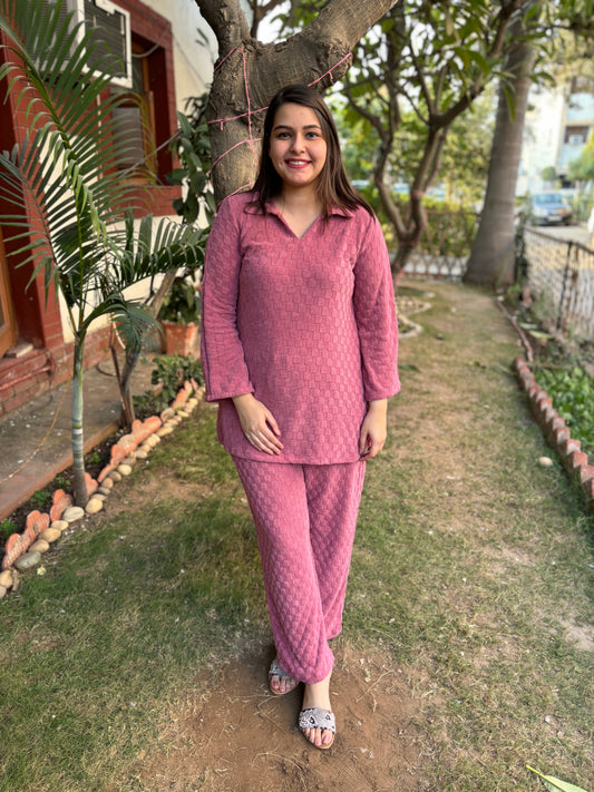 Pink imported coord set (woollen)
