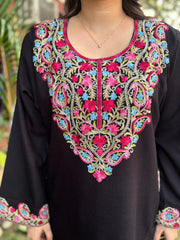 Black embroidered Phiran (Loose fitting)