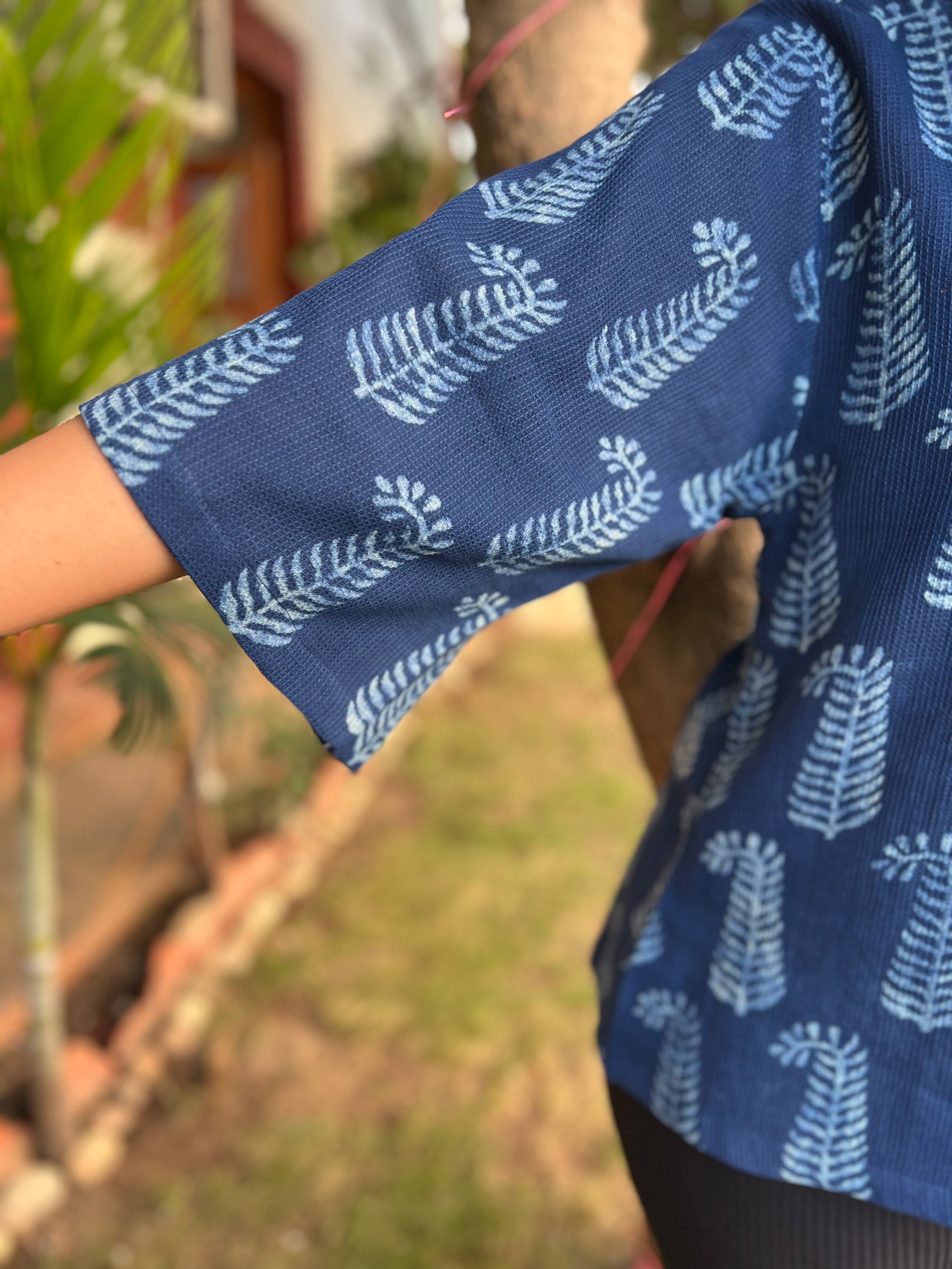 Indigo Leaf Top - MYSANSKRITAM