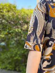 Black Overall Kalamkari Top sleeve by MySanskritam