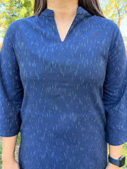 Indigo HANDLOOM IKKAT coord set