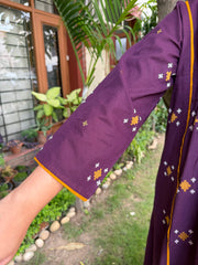 Purple geometric gather style Coord set