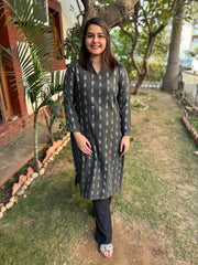 Grey Gold basic Woollen kurta