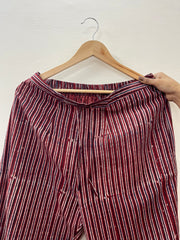 maroon lines palazzo - MYSANSKRITAM