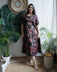 Dusky Floral Print Dress