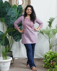 Lavender yoke kurti