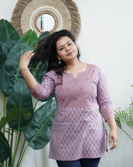 Lavender yoke kurti