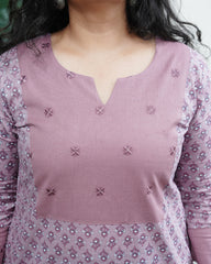 Lavender yoke kurti