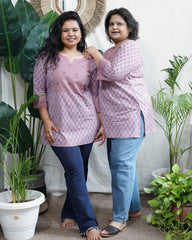 Lavender yoke kurti