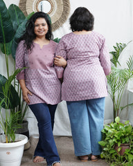 Lavender yoke kurti